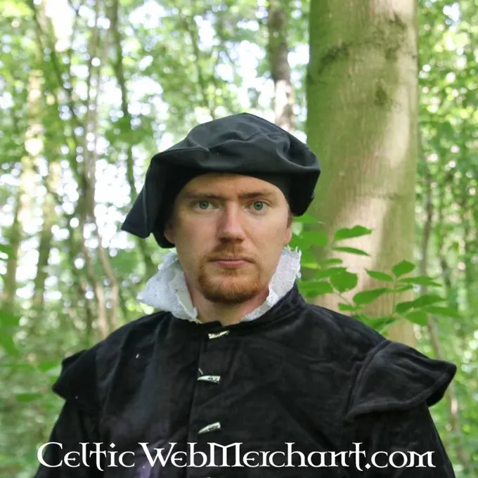 Leonardo Carbone 16. århundrede Dublet Med Aftagelige ærmer, Sort - Billede 4