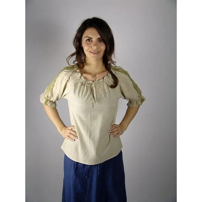 Leonardo Carbone Bluse Rosamund, Naturlig - Billede 2