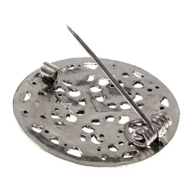 Borre Stil Skive Fibula, Forsølvet Bronze - Billede 2