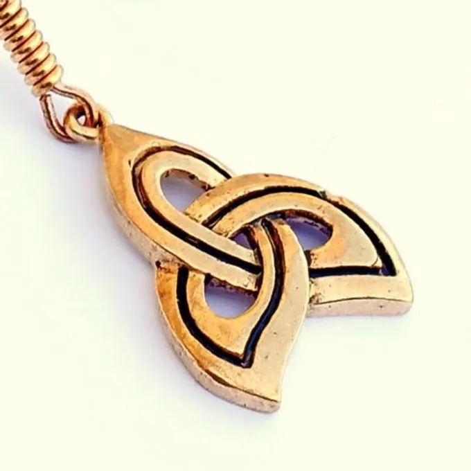 Celtic øreringe Trisquelion, Bronze - Billede 2