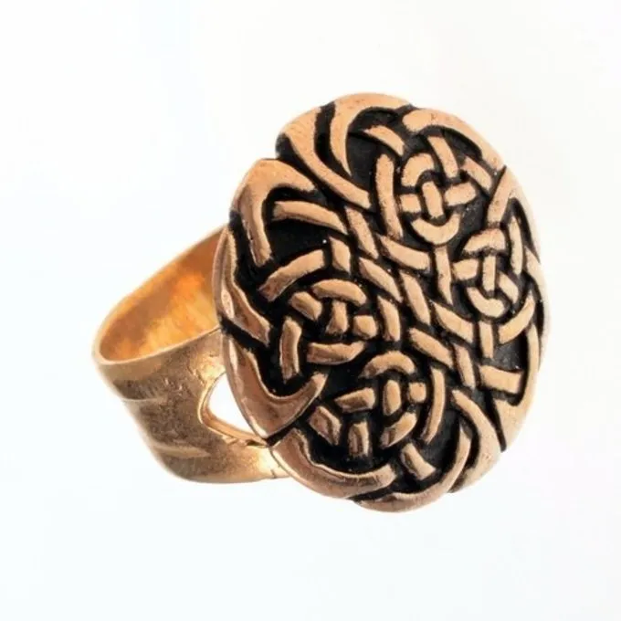Celtic Ring Med Knude Motiv, Bronze