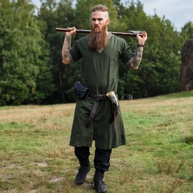 Leonardo Carbone Celtic Tunika, Korte ærmer, Grøn - Billede 2