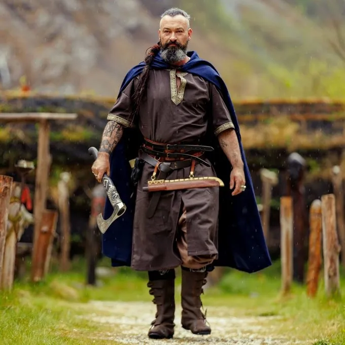 Leonardo Carbone Celtic Tunika, Korte ærmer, Mørkebrun - Billede 5