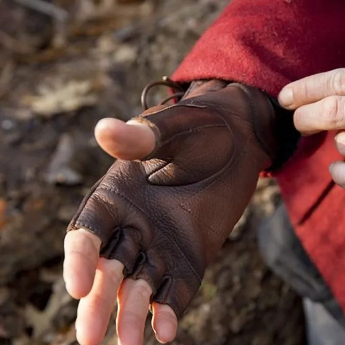 Epic Armoury Fingerløse Handsker Med Snørebånd, Brune - Billede 2