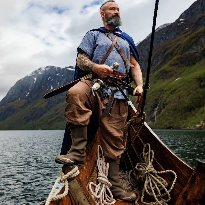 Leonardo Carbone Kort Viking Tunik Edmund, Blå