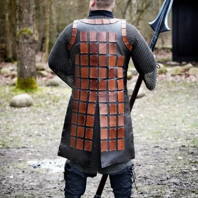 Epic Armoury Læder Brigandine Lang, Brun - Billede 3