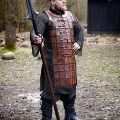 Epic Armoury Læder Brigandine Lang, Brun