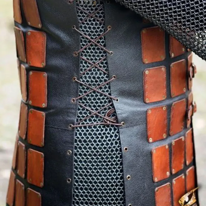 Epic Armoury Læder Brigandine Lang, Brun - Billede 4