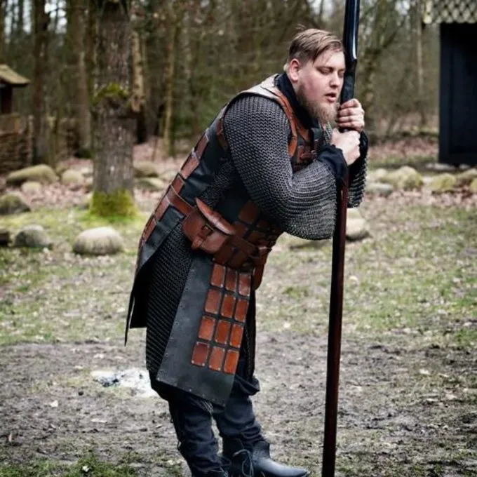 Epic Armoury Læder Brigandine Lang, Brun - Billede 5