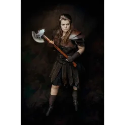 Mytholon Læder Gambeson Nederdel Tenebra, Sort