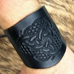 Læder Vambrace Celtic Motiv S, Brun