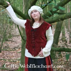 Leonardo Carbone Middelalderlig Dublet Caelia Rød