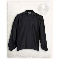 Mytholon Middelalderlig Skjorte Jonathan, Sort