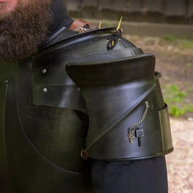 Epic Armoury Middelalderlige Pauldrons Milanese, Bronzeret - Billede 2