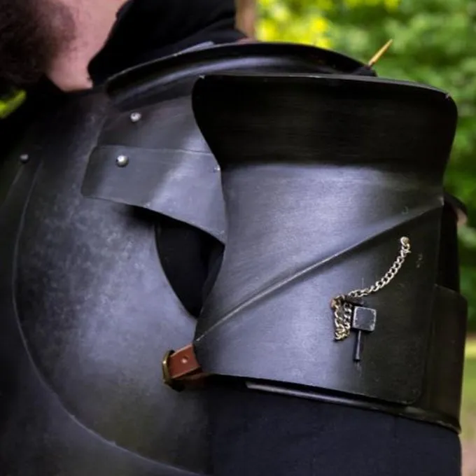 Epic Armoury Middelalderlige Pauldrons Milanese, Bronzeret - Billede 4