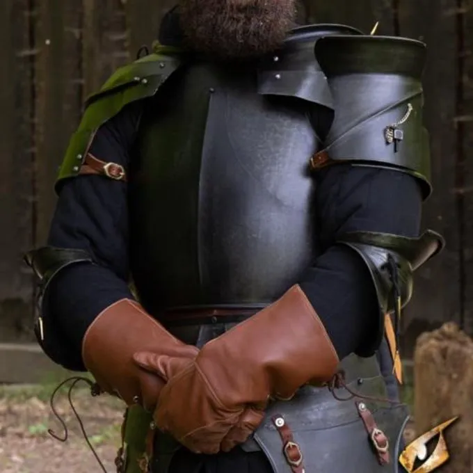 Epic Armoury Middelalderlige Pauldrons Milanese, Bronzeret