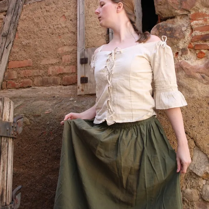 Leonardo Carbone Renæssance Skørt , Grøn - Billede 2