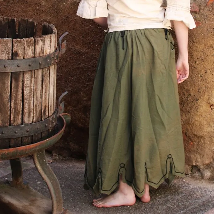 Leonardo Carbone Renæssance Skørt , Grøn - Billede 3