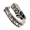 Rung Ring Med Ulv Hoveder, Forsølvet Bronze