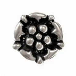 Senmiddelalderlige Knapper Med Rosen, Tin, Sæt Af 5 Stk