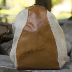 Epic Armoury Uldlæder Taske, Beige-brun