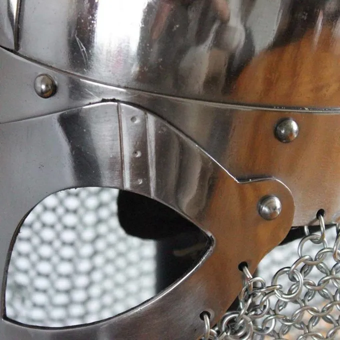 Deepeeka Viking Hjelm Med Chainmail - Billede 4