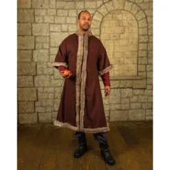 Mytholon Viking Kaftan Med Pels, Brun