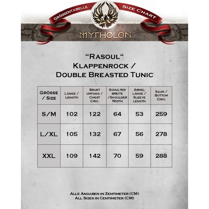 Mytholon Viking Kaftan Rasoul, Uld, Blå - Billede 5