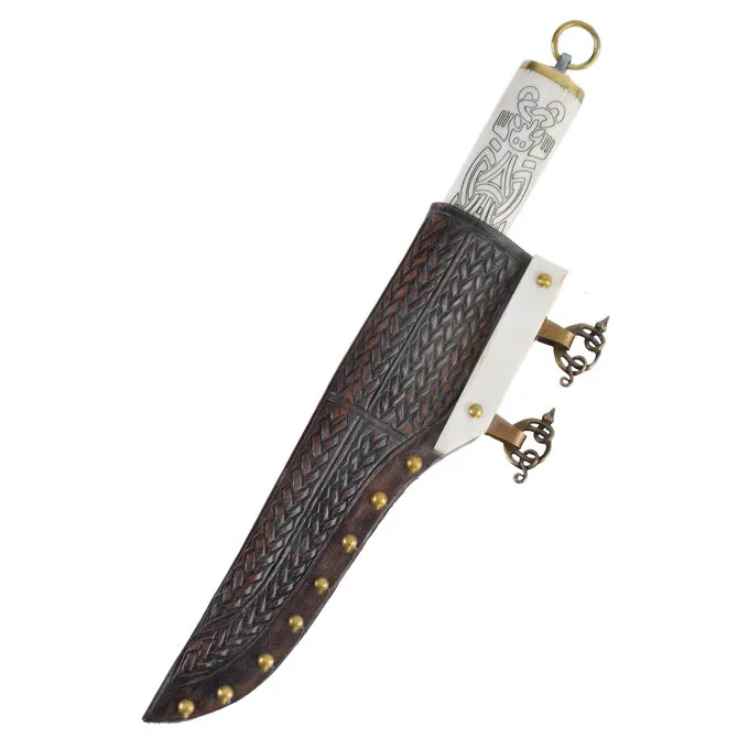 Deepeeka Viking Seax Borre Stil Med Knoglegreb - Billede 3