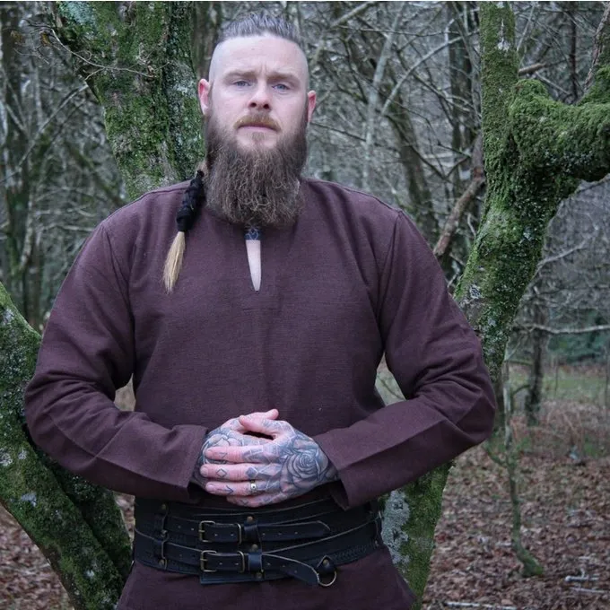 Leonardo Carbone Viking Tunika Hans, Brun - Billede 2