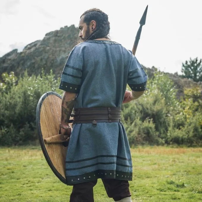 Leonardo Carbone Viking Tunika Rollo, Blå-grå - Billede 5