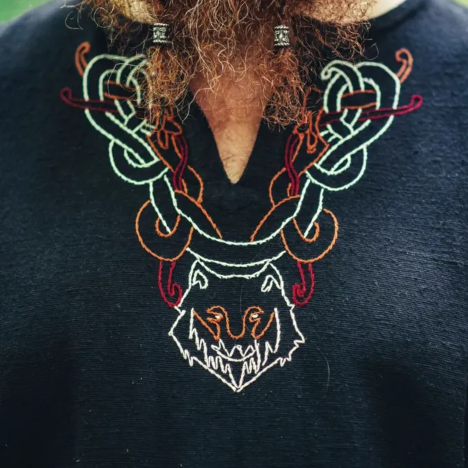 Leonardo Carbone Viking Tunika Ulv Fenrir, Sort - Billede 4