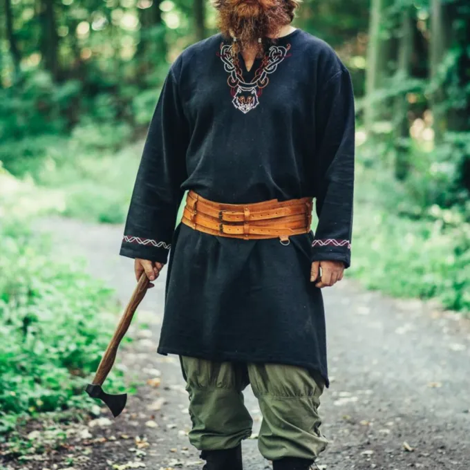 Leonardo Carbone Viking Tunika Ulv Fenrir, Sort - Billede 5