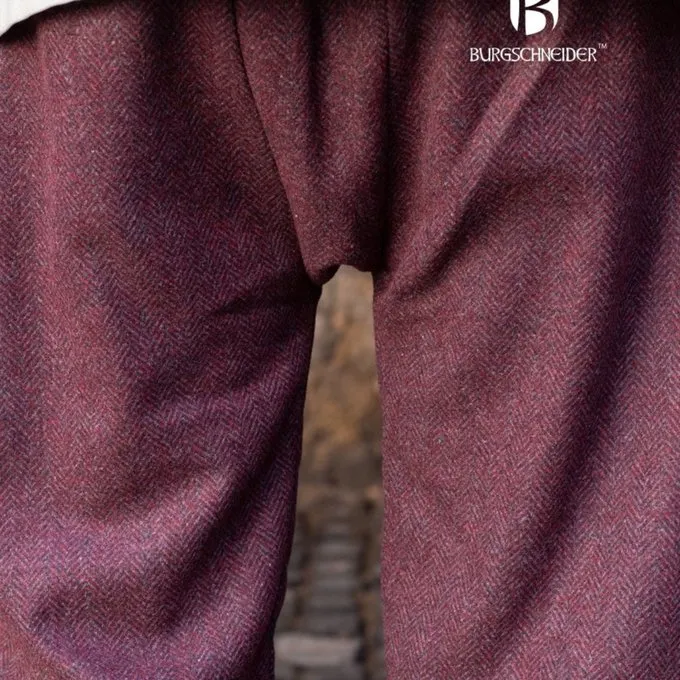 Burgschneider Vikingbukser Sildbenmotiv Tilda, Bourgogne-Grå - Billede 3