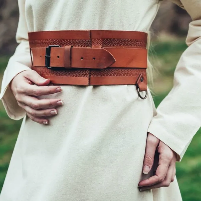 Leonardo Carbone Vikingebælte Sigrid, Lysebrunt - Billede 2