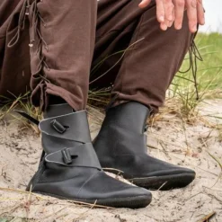 Epic Armoury Vikingesko Jorvik Med Gummisål, Sort