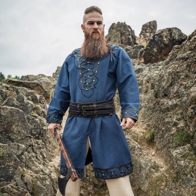 Leonardo Carbone Vikingetunika Farulfr, Blå - Billede 2